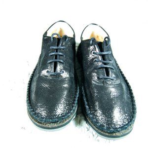 Clarks Damara Ava Black Metallic Leather